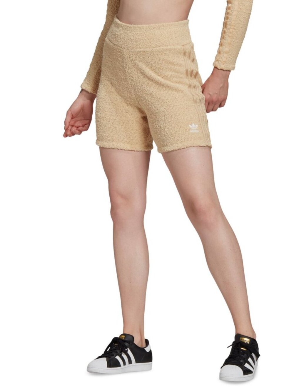 adidas Originals Womens Activewear 3-Stripe Knit Shorts